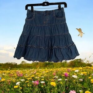 THE CHILDREN'S PLACE GIRL'S‎ DENIM SKIRT SIZE 8 VGC